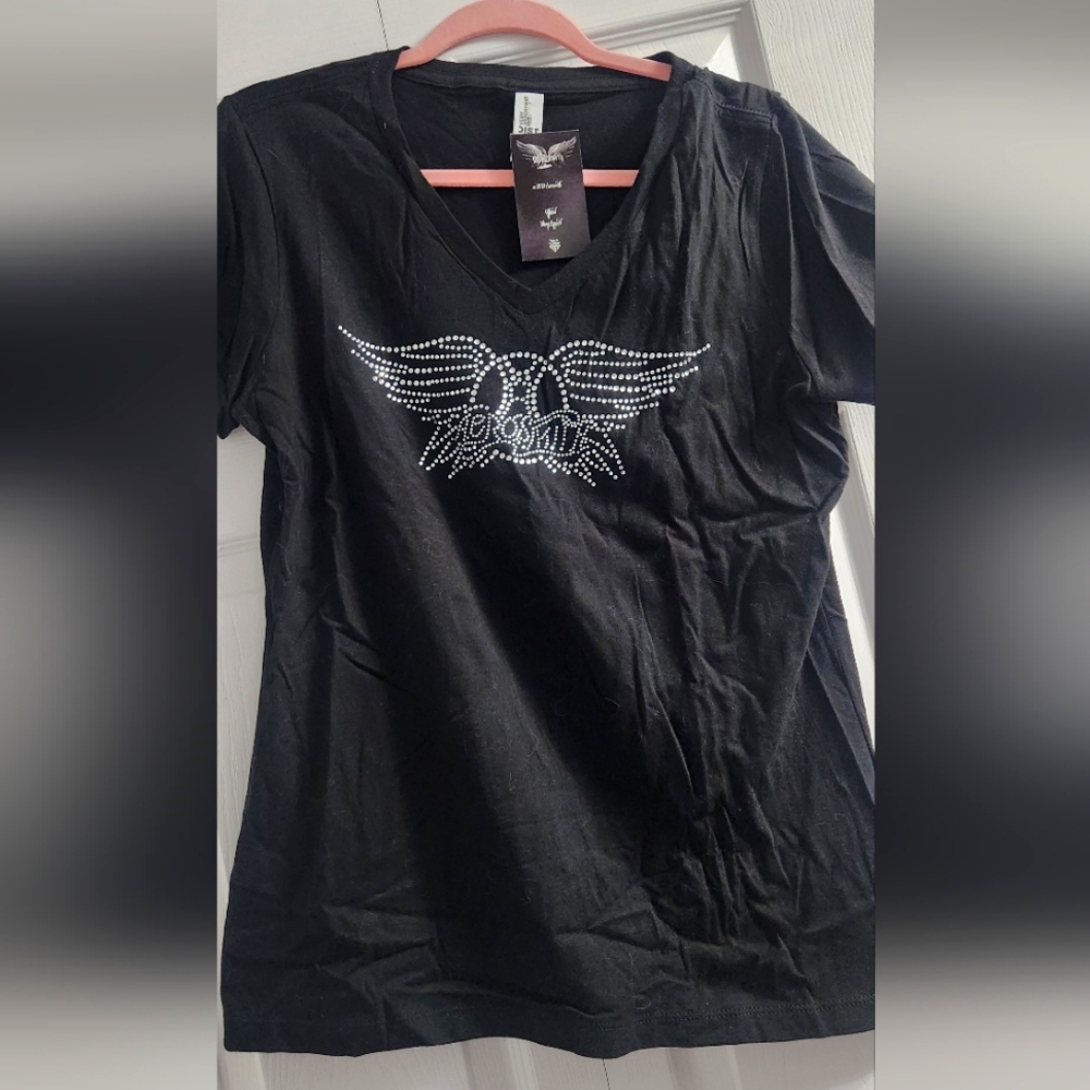 Bedazzled Aerosmith Concert T-shirt (Women's Large)